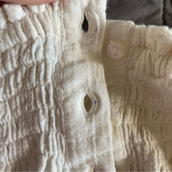 We the Free Small Women’s Dancing Til Dawn Smocked Gauze Crop Top Boho Indie Hip - Picture 12 of 12